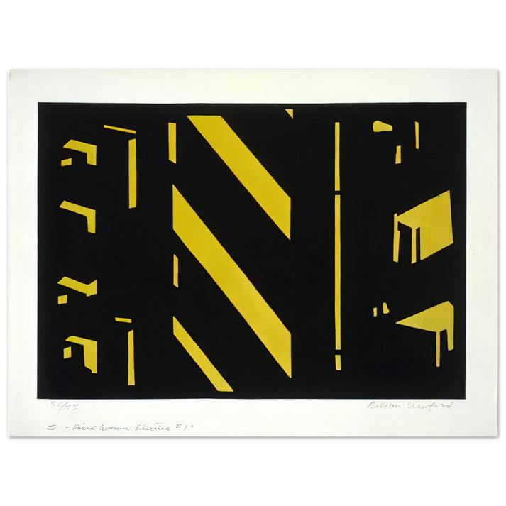 Ralston Crawford - Third Avenue Elevated #1 1951 - Purism 75x100 cm / 30x40inches Fine Art Poster