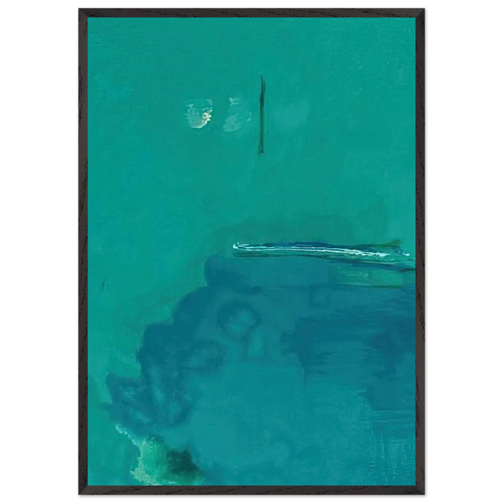 Contentment Island - 2004 - Helen Frankenthaler 70x100 cm / 28x40 inches Framed Art Print – Black Wooden Frame