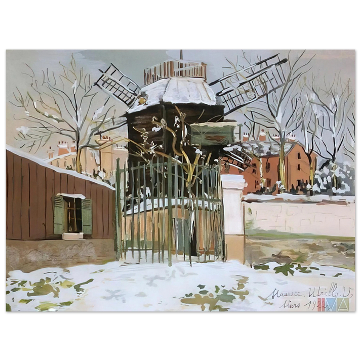 Maurice Utrillo - MOULIN DE LA GALETTE 2 75x100 cm / 30x40inches Fine Art Poster