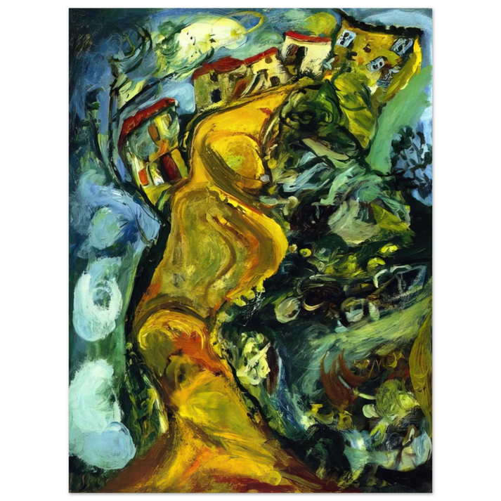 Chaim Soutine - STREET AT CAGNES 1923 75x100 cm / 30x40inches Fine Art Poster