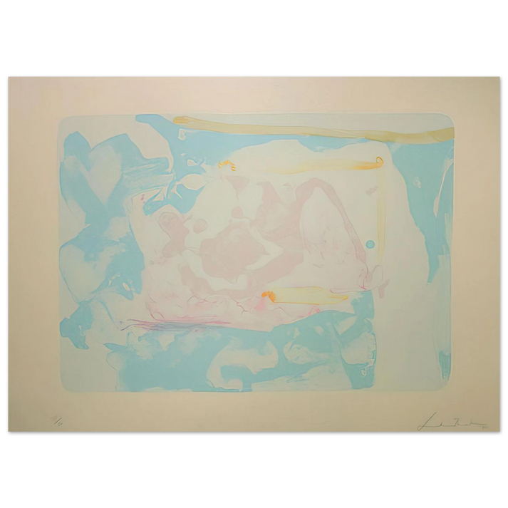 Helen Frankenthaler - Reflections III - 1995 Wall art - 13x18 cm / 5x7 inches - Premium Wooden Framed Poster With Fine Art Paper-canvas - Black frame