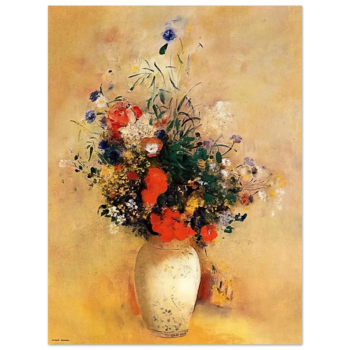 Odilon Redon - FLOWERS IN A BLUE VASE 75x100 cm / 30x40inches Fine Art Poster