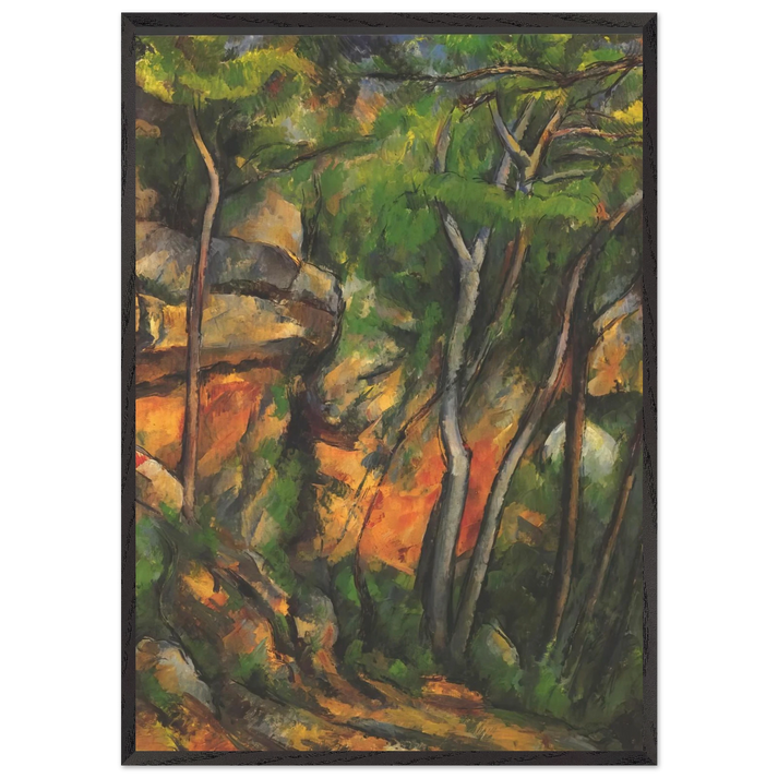 In the Park of the Chateau Noir - Paul Cezanne 70x100 cm / 28x40 inches Framed Art Print – Black Wooden Frame