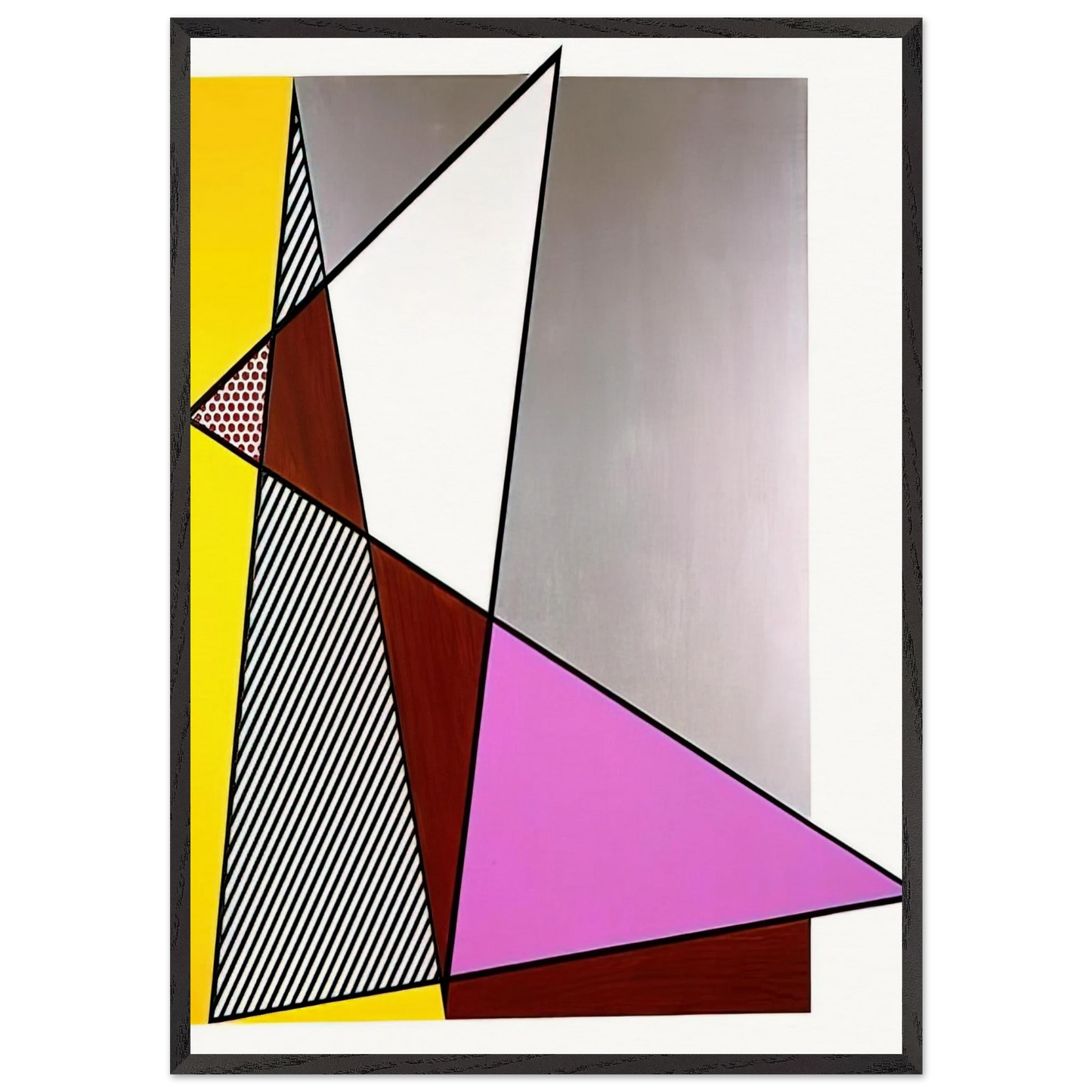 IMPERFECT PAINTING 1986 - Roy Lichtenstein 70x100 cm / 28x40 inches Framed Art Print – Black Wooden Frame