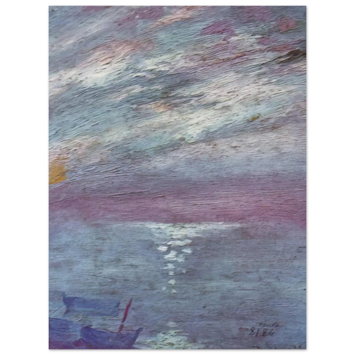 Salvador Dali - MOONLIGHT OVER THE BAY AT CADAQUES 75x100 cm / 30x40inches Fine Art Poster