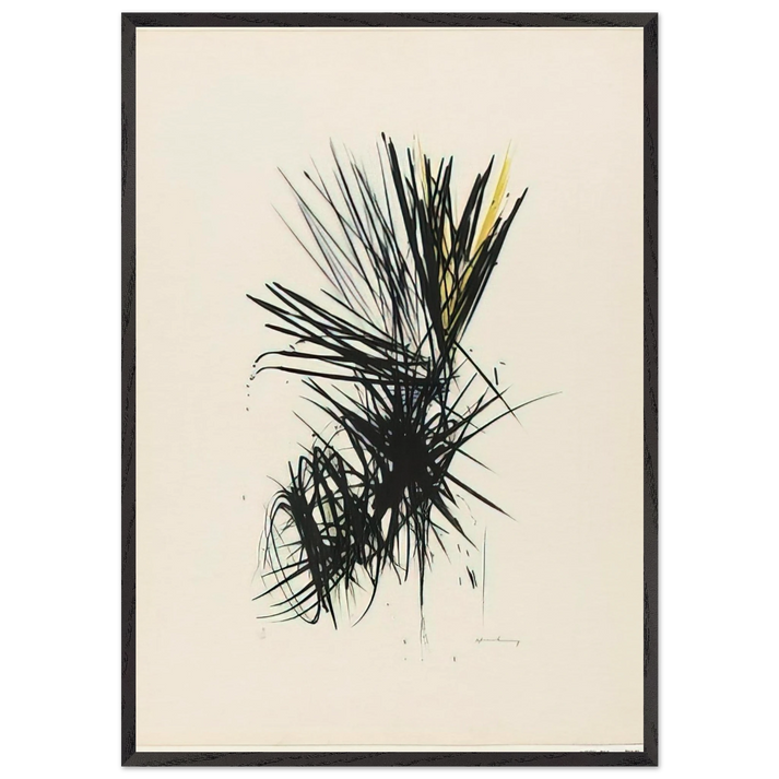 Untitled L 12 - 1957 - Hans Hartung 70x100 cm / 28x40 inches Framed Art Print – Black Wooden Frame