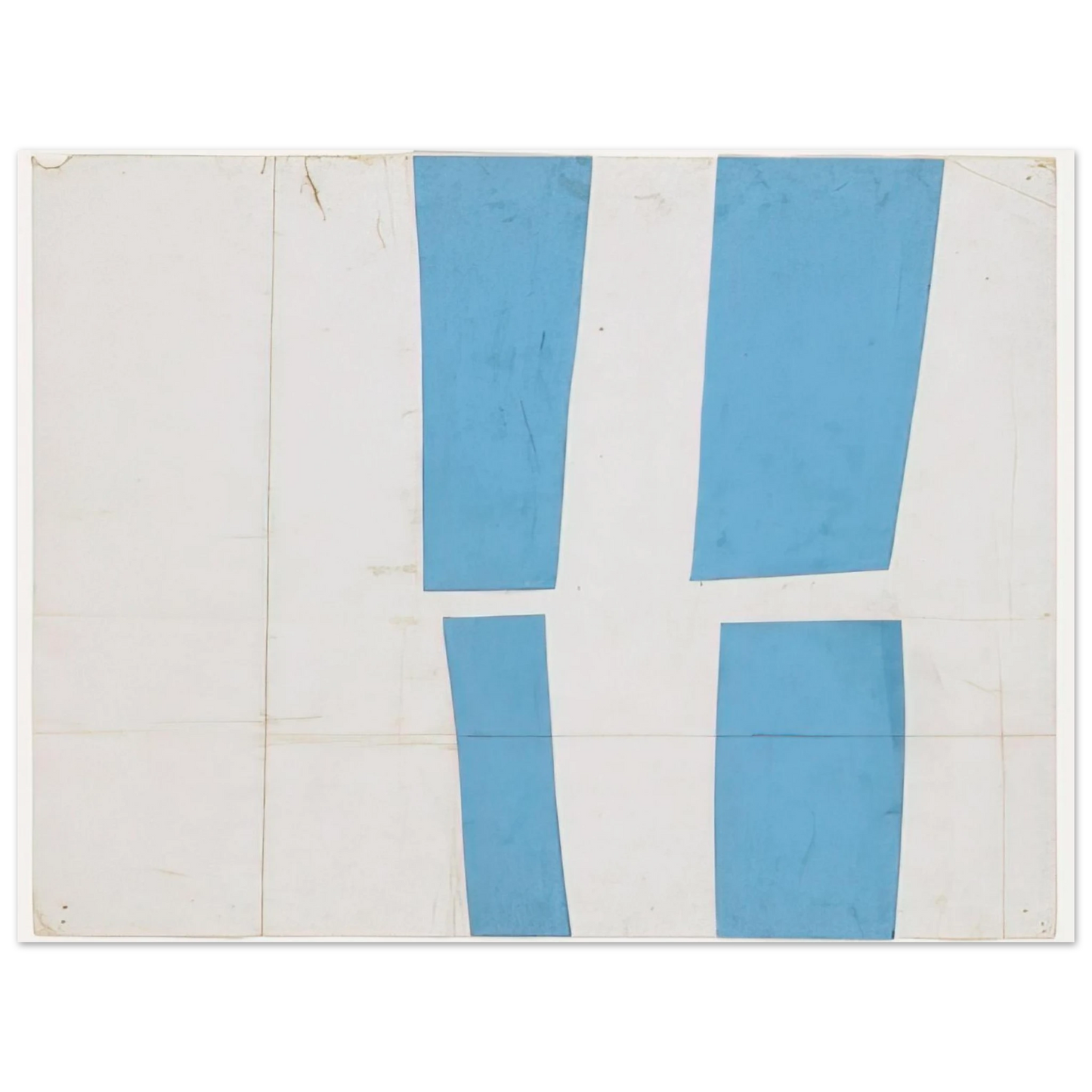 Ellsworth Kelly - Blue and White 75x100 cm / 30x40inches Fine Art Poster