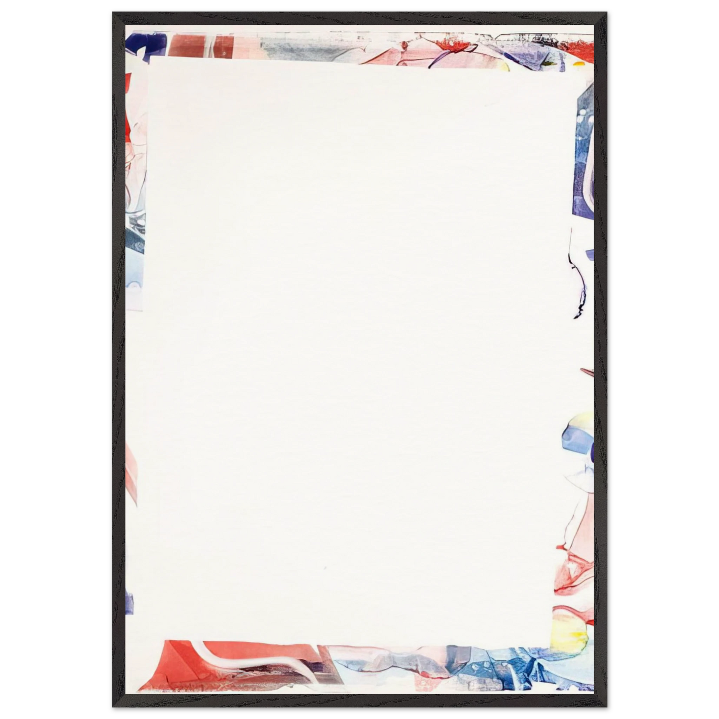Untitled SFM66-03 - Sam Francis 70x100 cm / 28x40 inches Framed Art Print – Black Wooden Frame