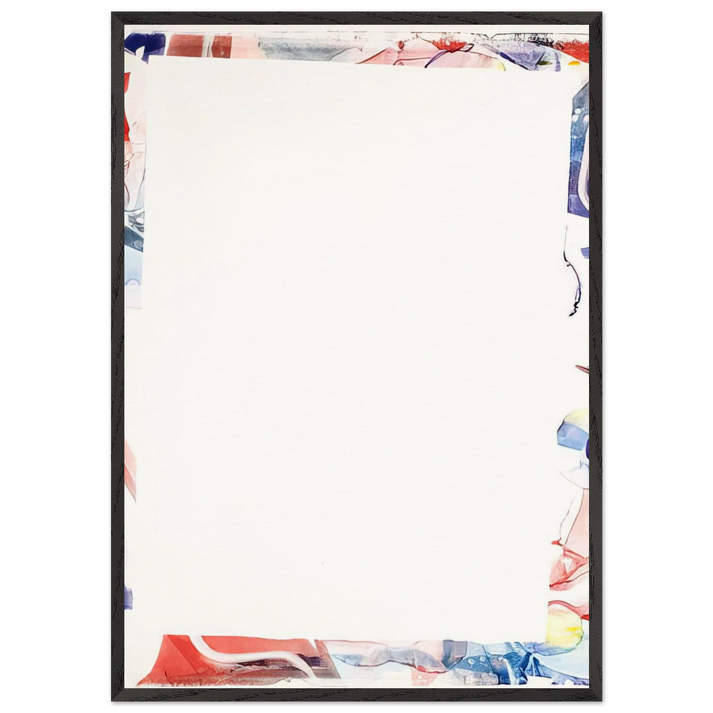 Untitled SFM66-03 - Sam Francis 70x100 cm / 28x40 inches Framed Art Print – Black Wooden Frame