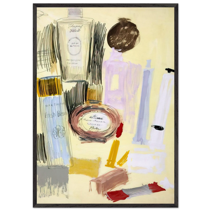 Untitled Beauty Products - Andy Warhol 70x100 cm / 28x40 inches Framed Art Print – Black Wooden Frame