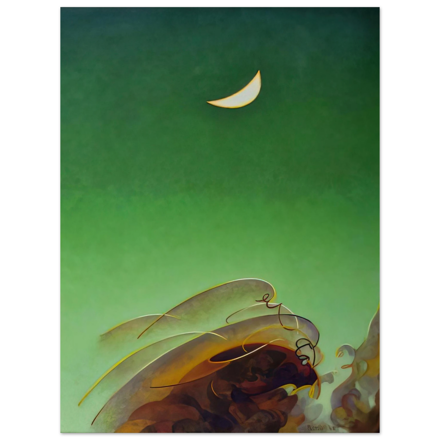 Agnes Lawrence Pelton - Spring Moon - 1942 75x100 cm / 30x40inches Fine Art Poster