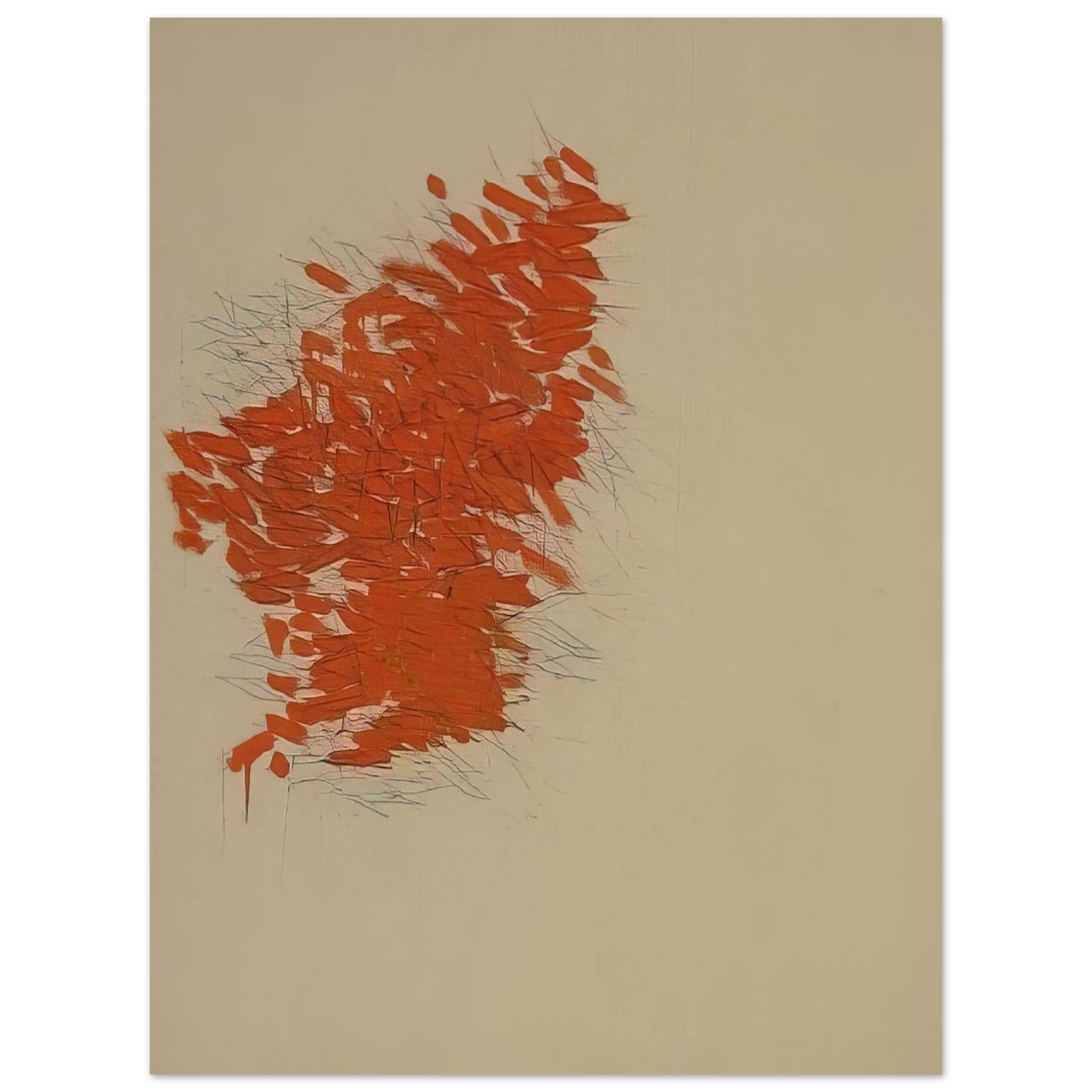 Robert Goodnough - Orange - 1973 75x100 cm / 30x40inches Fine Art Poster