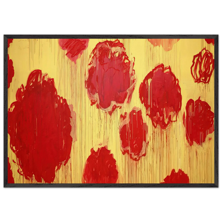 Untitled Peonias series - Cy Twombly 70x100 cm / 28x40 inches Framed Art Print – Black Wooden Frame