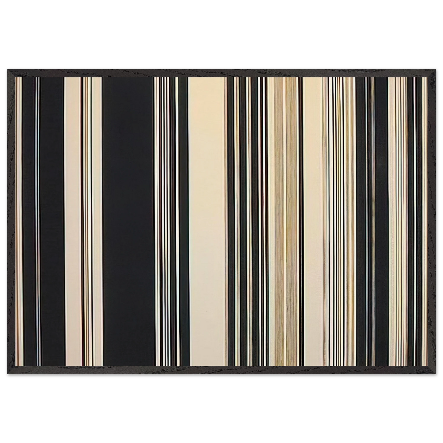 Black Panther - 1970 - Gene Davis 70x100 cm / 28x40 inches Framed Art Print – Black Wooden Frame