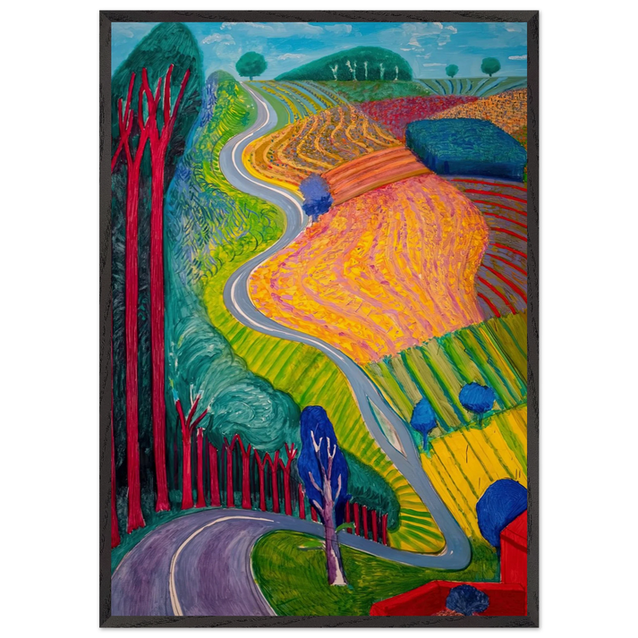 David Hockney N15 - David Hockney 70x100 cm / 28x40 inches Framed Art Print – Black Wooden Frame | David Hockney Art | Artwork by David Hockney