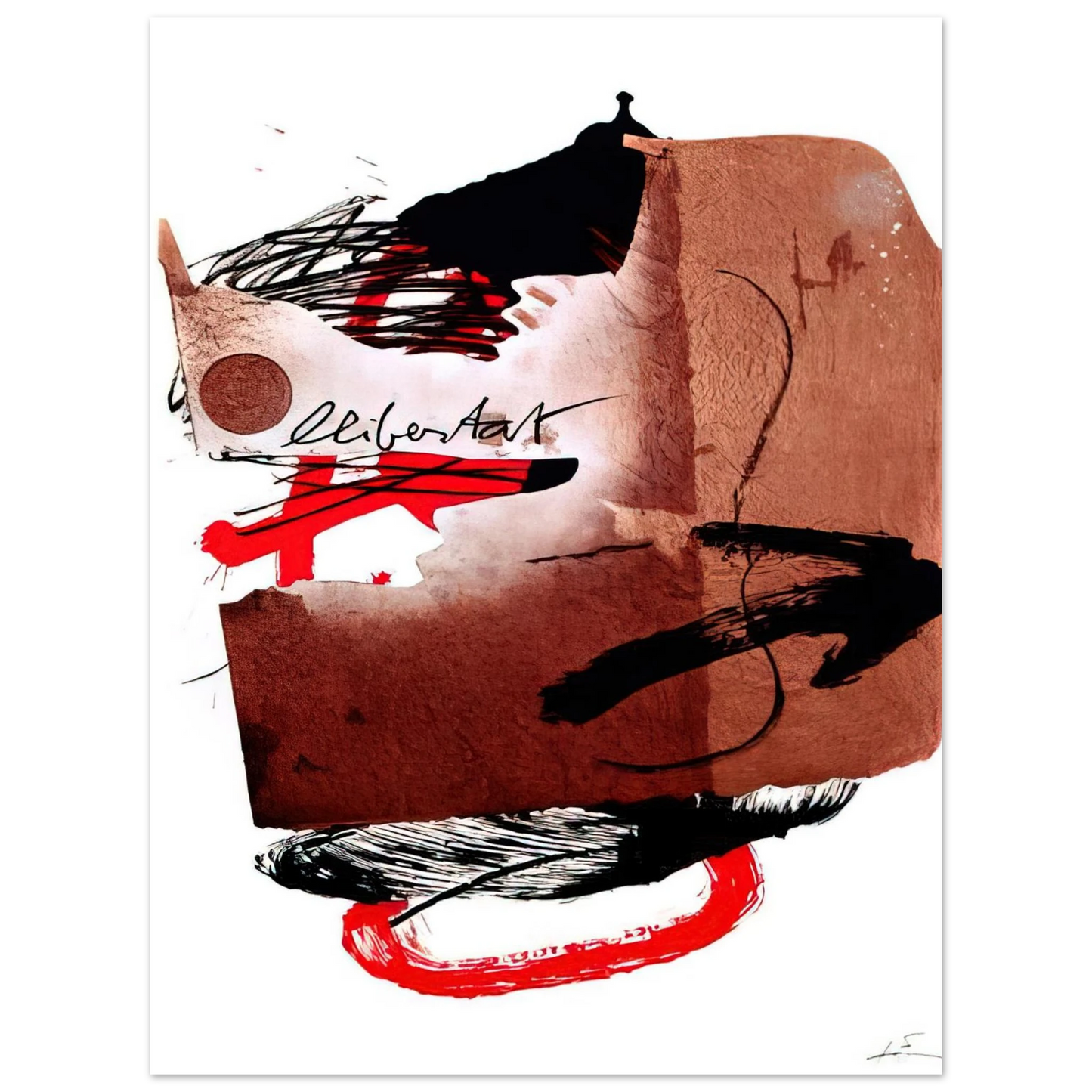 Antoni Tapies - LLIBERTAT 1988 75x100 cm / 30x40inches Fine Art Poster