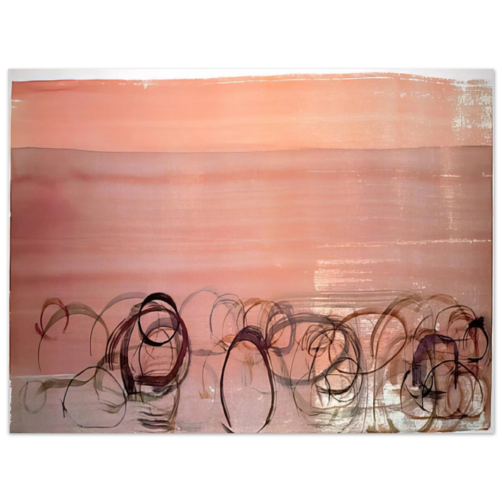 John Cage - New River Watercolor, Series IV, #4 - 1988 75x100 cm / 30x40inches Fine Art Poster