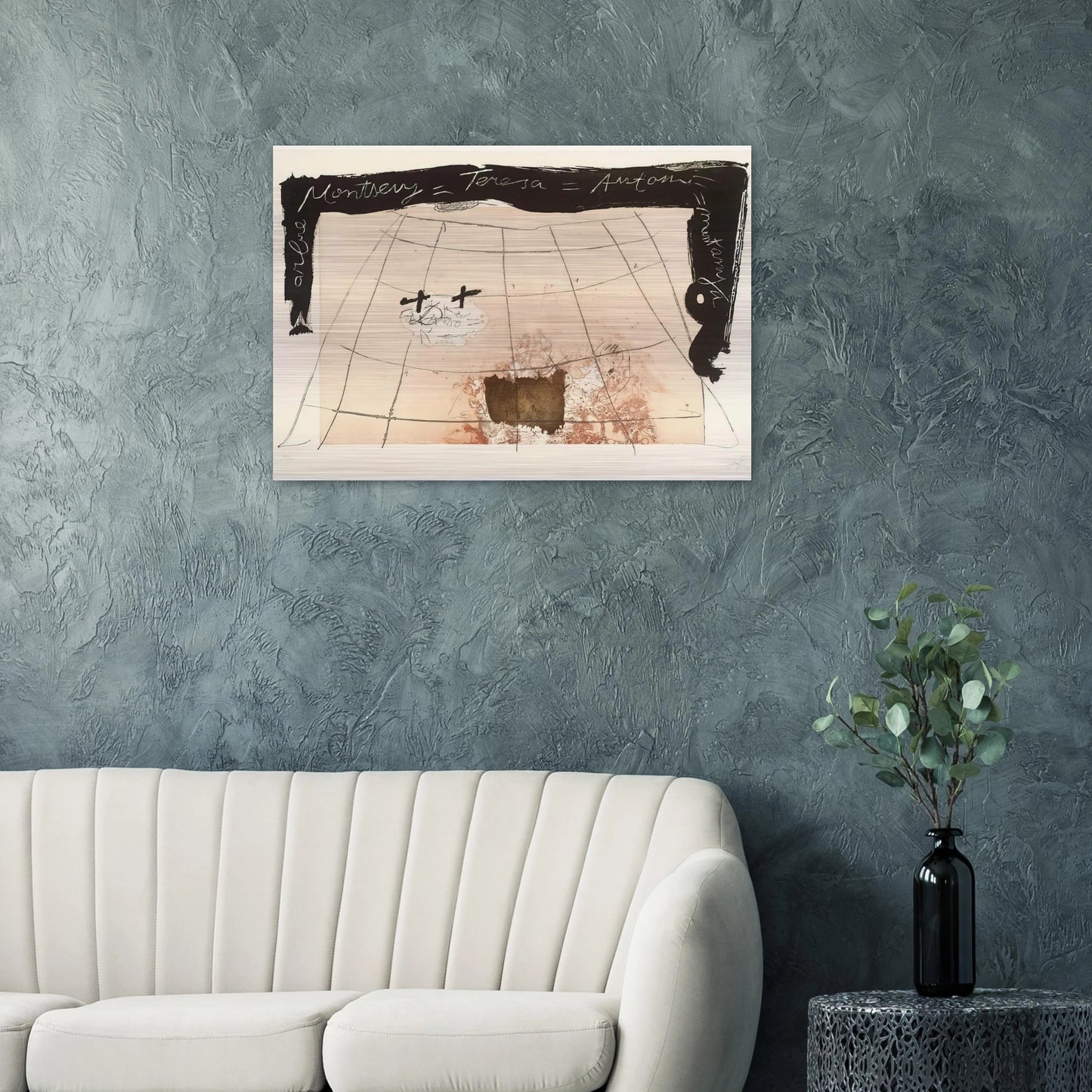 CARTOGRAPHY 1976 - Antoni Tapies Brushed Aluminum Print - 70x100 cm / 28x40 inches | Antoni Tapies Aluminum Print | Antoni Tapies Prints
