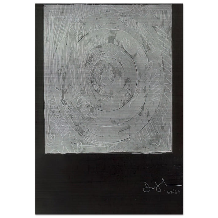WHITE TARGET 1969 - Jasper Johns Brushed Aluminum Print - 70x100 cm / 28x40 inches | Jasper Johns Aluminum Print | Jasper Johns Prints
