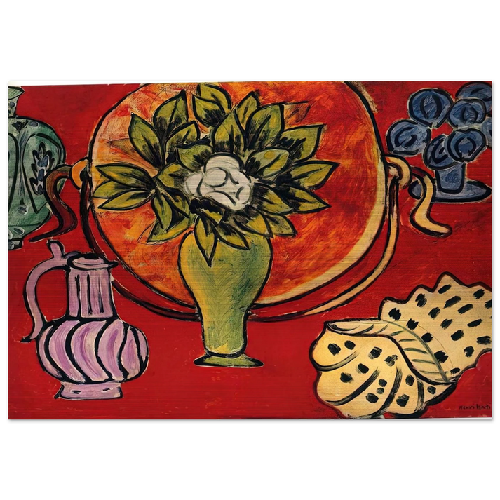 STILL LIFE WITH A MAGNOLIA 1941 - Henri Matisse Brushed Aluminum Print - 70x100 cm / 28x40 inches | Henri Matisse Aluminum Print | Henri Matisse Prints