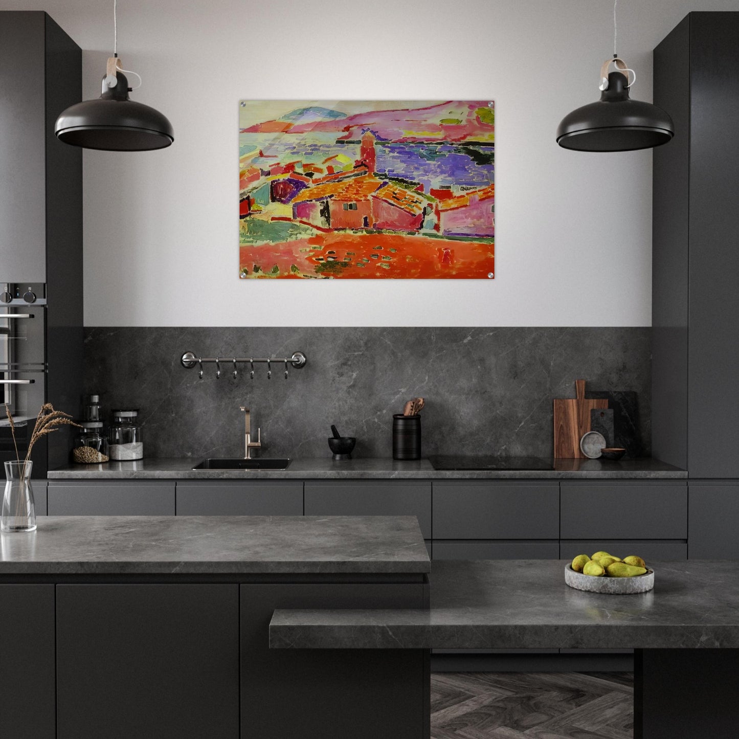 VIEW OF COLLIOURE 1 - Henri Matisse Acrylic Print - 70x100 cm / 28x40″ inches | Henri Matisse Wall Art | Henri Matisse Prints