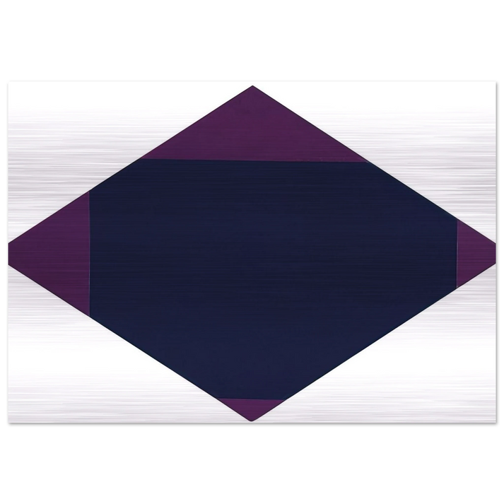 Blau-violettes horizontal-vertikal-quadrat - 1968 - Max Bill Brushed Aluminum Print - 70x100 cm / 28x40 inches | Max Bill Aluminum Print | Max Bill Prints
