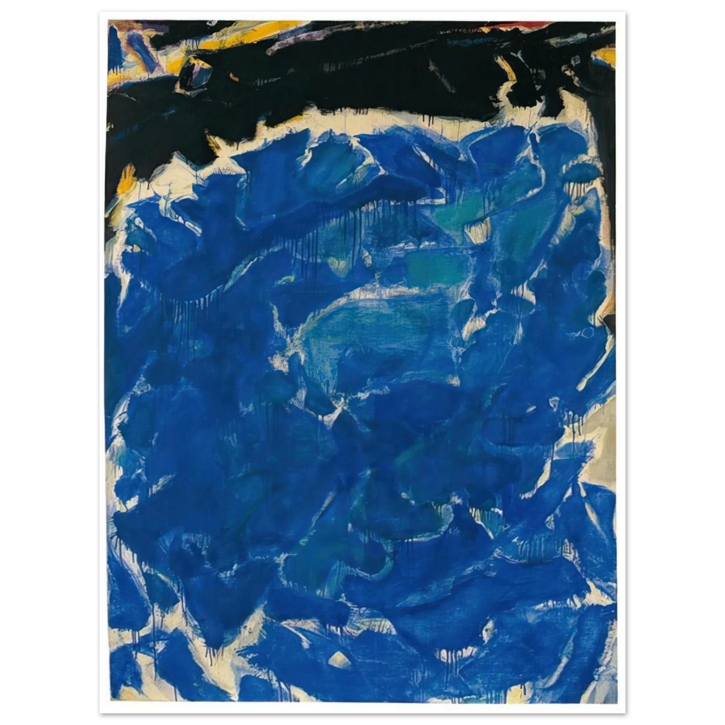 Sam Francis - Deep Blue and Black 75x100 cm / 30x40inches Fine Art Poster