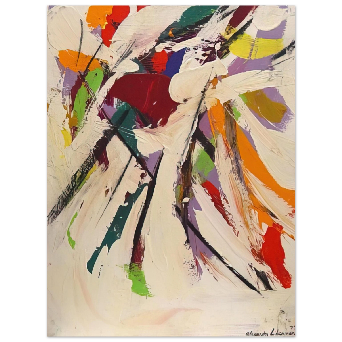 Alexander Liberman - Untitled Abstract - 1977 75x100 cm / 30x40inches Fine Art Poster