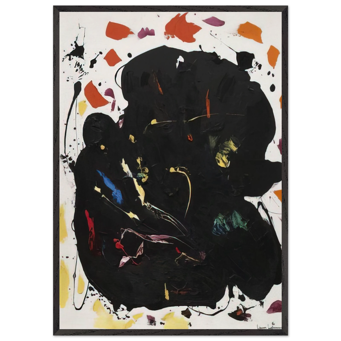 Black Diamond - Hans Hofmann 70x100 cm / 28x40 inches Framed Art Print – Black Wooden Frame