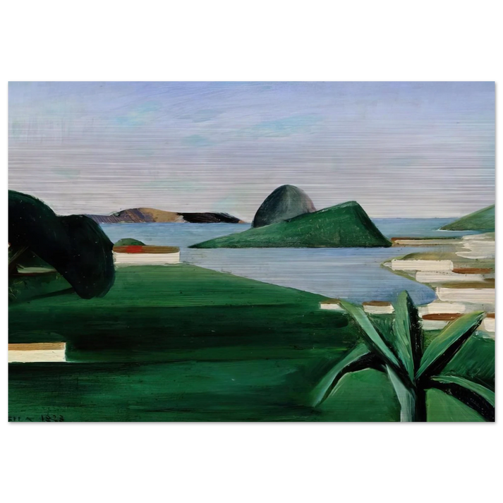 Rio de Janeiro - Tarsila do Amaral Brushed Aluminum Print - 70x100 cm / 28x40 inches | Tarsila do Amaral Aluminum Print | Tarsila do Amaral Prints