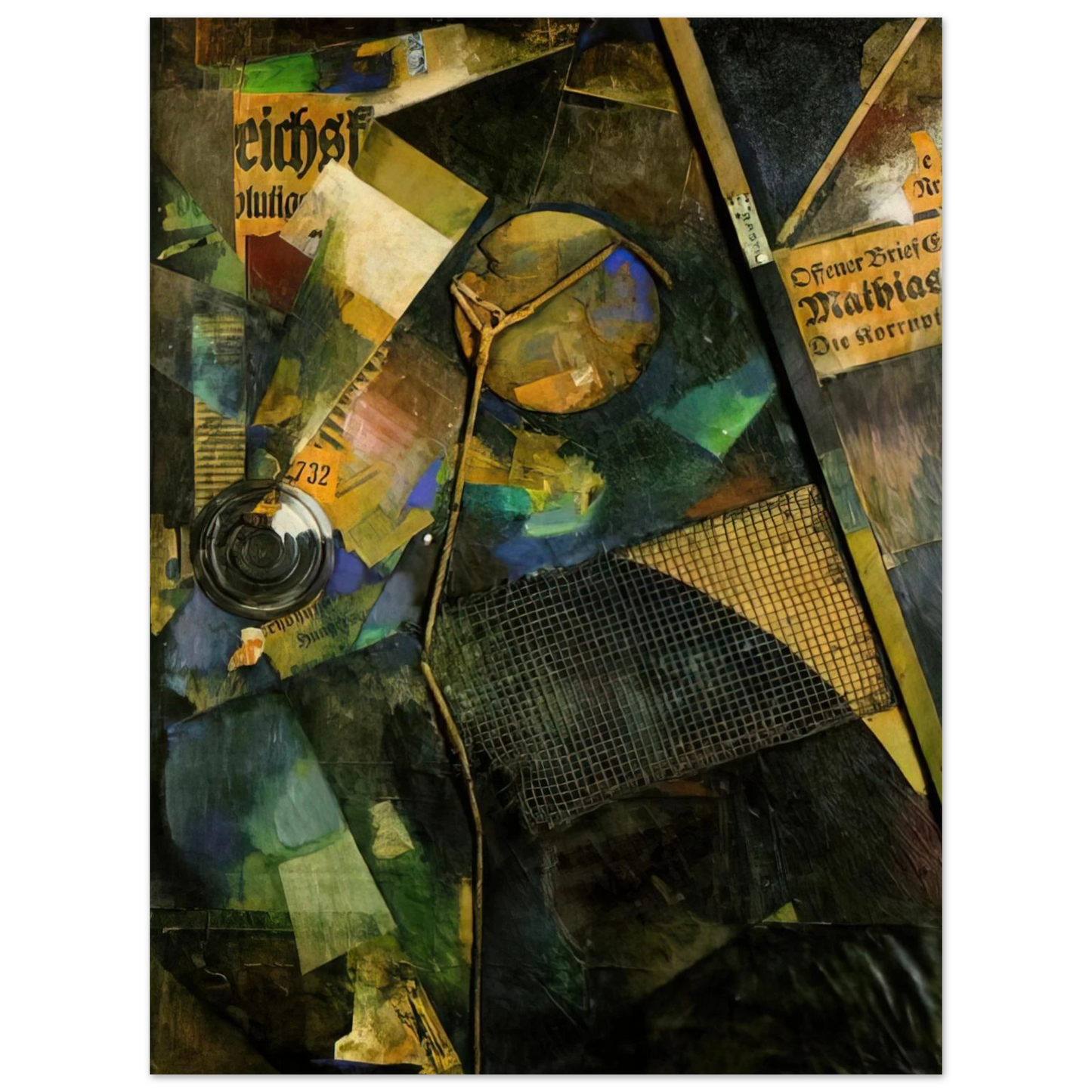 Kurt Schwitters - MERZ PICTURE 25A THE STAR PICTURE 1920 75x100 cm / 30x40inches Fine Art Poster