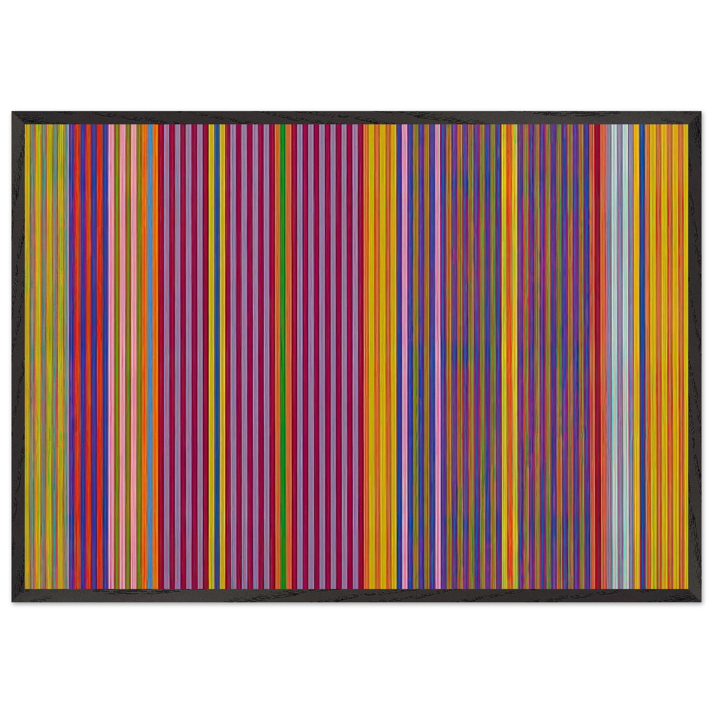 Tarzan Series I - 1969 - Gene Davis 70x100 cm / 28x40 inches Framed Art Print – Black Wooden Frame