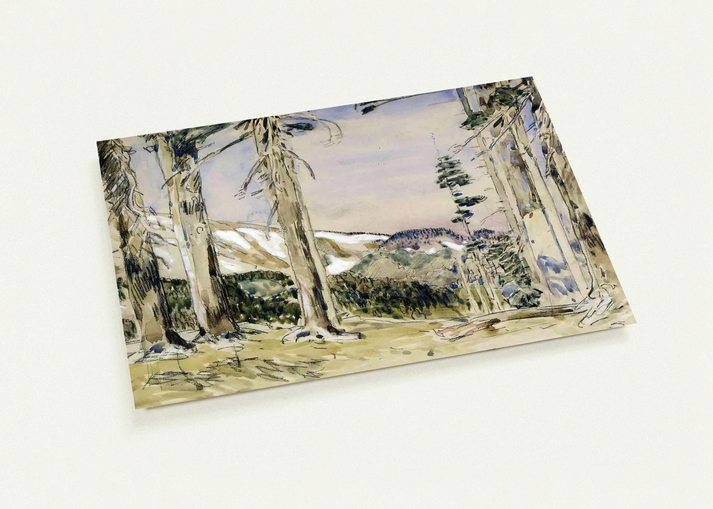 End of Timberline, Mt. Hood By Childe Hassam Pack of 10 Post Cards | Childe Hassam Post Cards | A6 (10.5 x 14.8 cm) - 4.1 x 5.8 inches