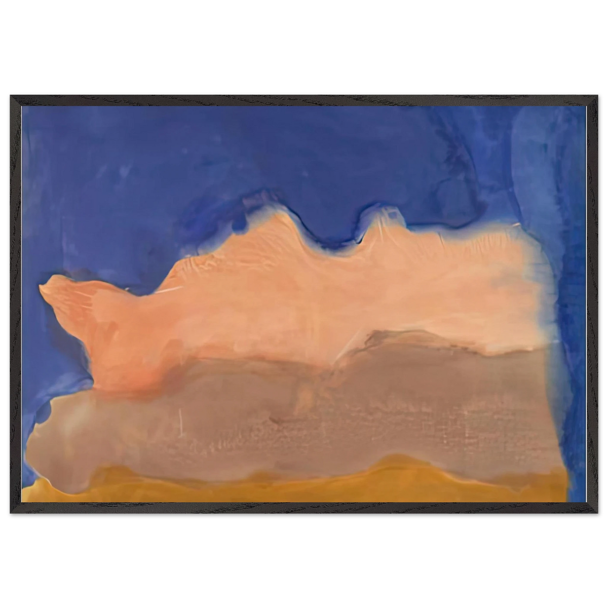 Moontide 1968- - Helen Frankenthaler 70x100 cm / 28x40 inches Framed Art Print – Black Wooden Frame