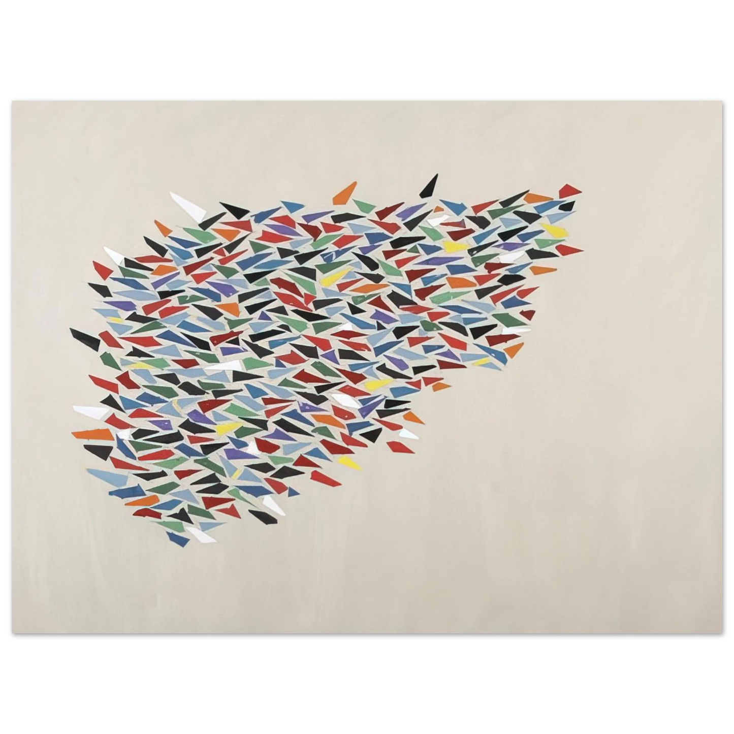Robert Goodnough - Color Shapes on Gray - 1979 75x100 cm / 30x40inches Fine Art Poster