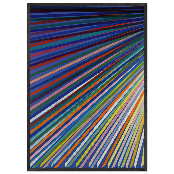 Apex - 1984 - Piero Dorazio 70x100 cm / 28x40 inches Framed Art Print – Black Wooden Frame