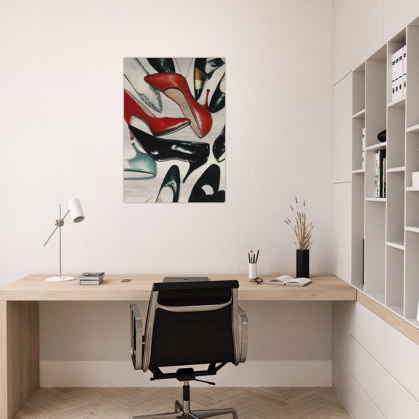Shoes - Andy Warhol Brushed Aluminum Print - 70x100 cm / 28x40 inches | Andy Warhol Aluminum Print | Andy Warhol Prints
