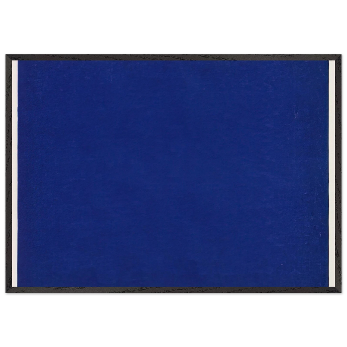 Blue from the series Line Form Color - Ellsworth Kelly 70x100 cm / 28x40 inches Framed Art Print – Black Wooden Frame