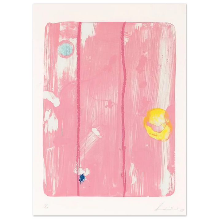 Helen Frankenthaler - Reflections VIII - 1995 Wall art - 28x43 cm / XL (11x17 Inches) - Premium Wooden Framed Poster With Fine Art Paper - Wood frame