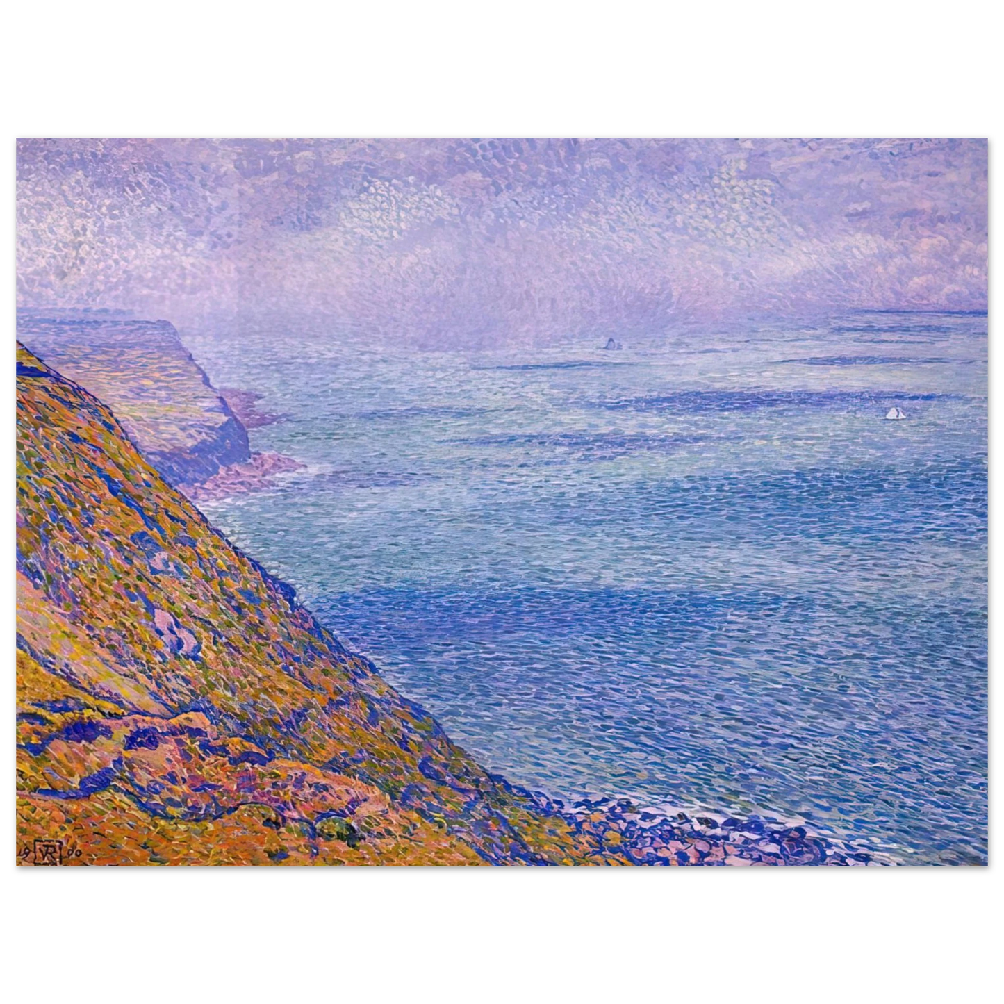 Theo van Rysselberghe - THE CAP GRIS NEZ 1900 75x100 cm / 30x40inches Fine Art Poster