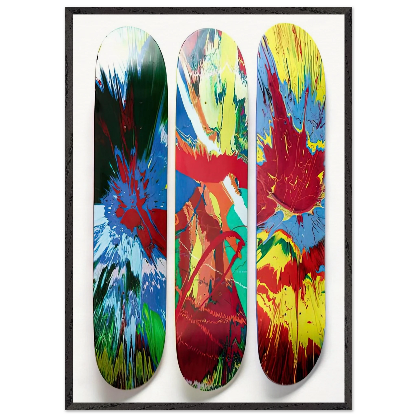 SUPREME SKATE DECKS - Damien Hirst 70x100 cm / 28x40 inches Framed Art Print – Black Wooden Frame