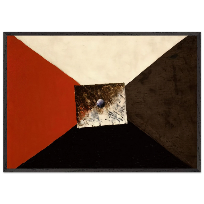 COMPOSITION MARCHAND DE COULEURS - Man Ray 70x100 cm / 28x40 inches Framed Art Print – Black Wooden Frame