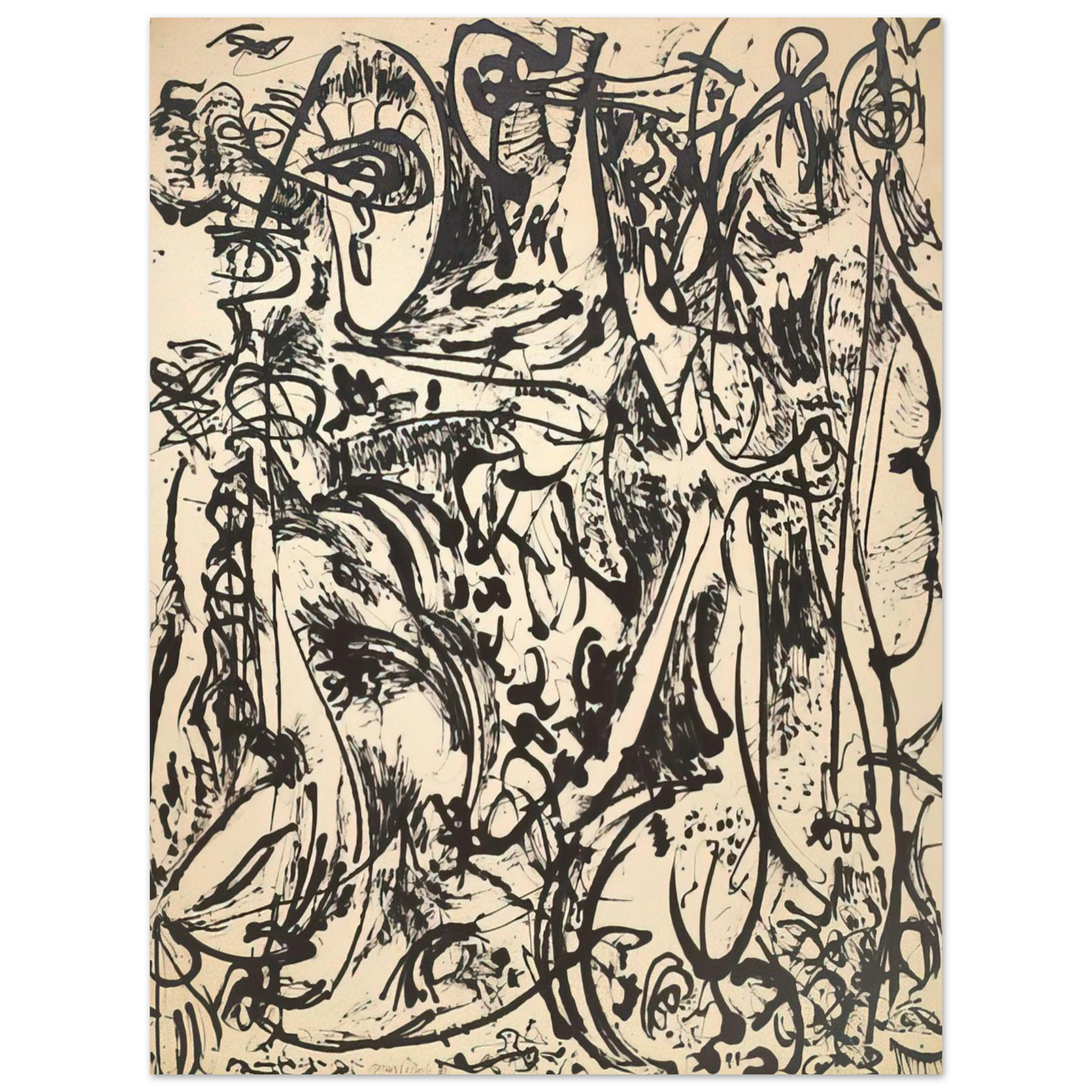 Jackson Pollock - ECHO 1951 75x100 cm / 30x40inches Fine Art Poster
