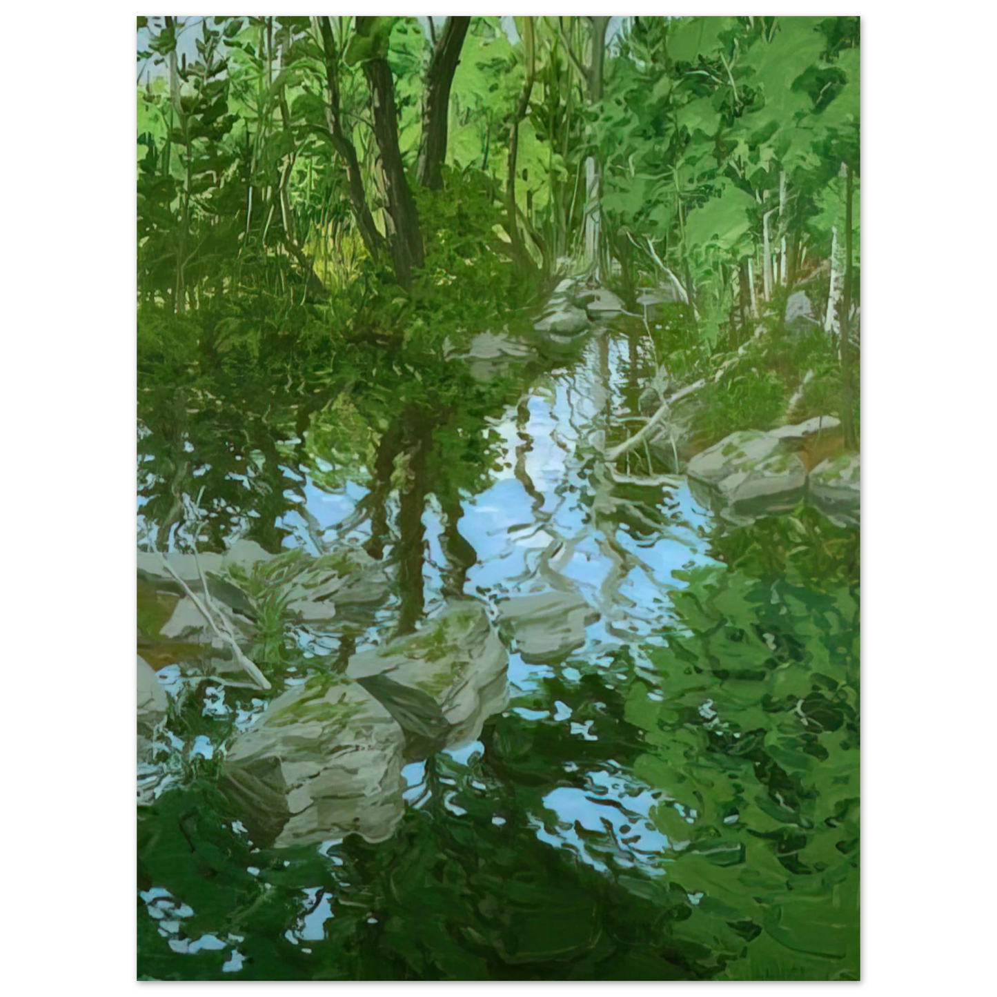 Neil Welliver - Maine Woodland.png - 1970 75x100 cm / 30x40inches Fine Art Poster