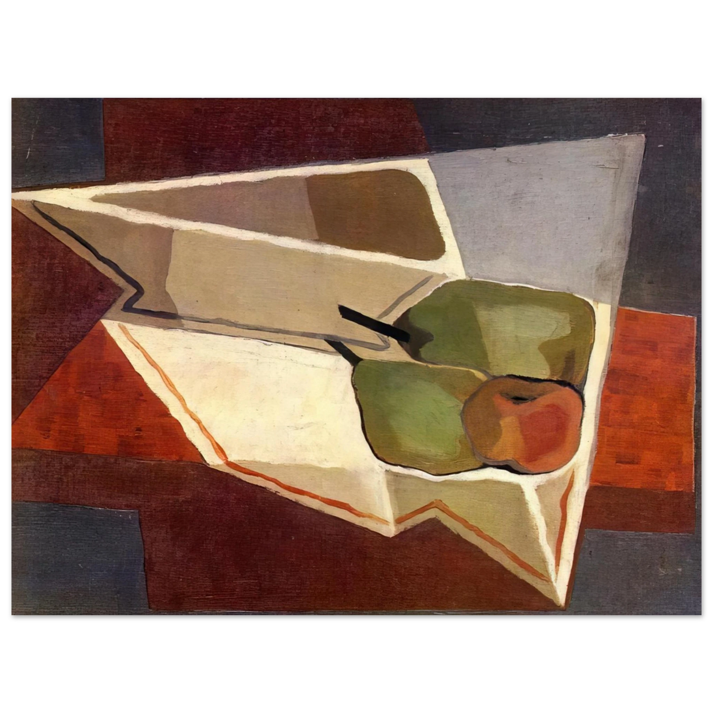 Juan Gris - FRUIT WITH BOWL 1926 75x100 cm / 30x40inches Fine Art Poster