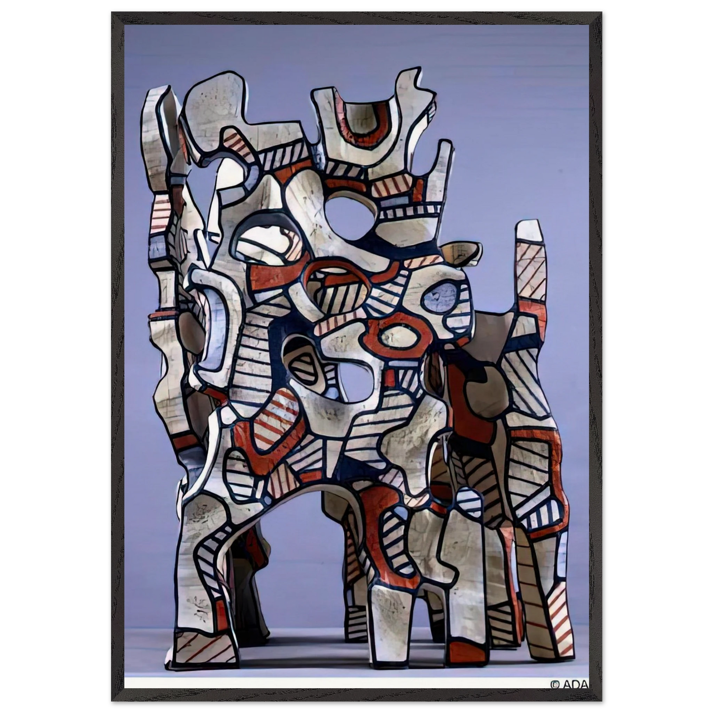 THE COSMORAMA IV - Jean Dubuffet 70x100 cm / 28x40 inches Framed Art Print – Black Wooden Frame