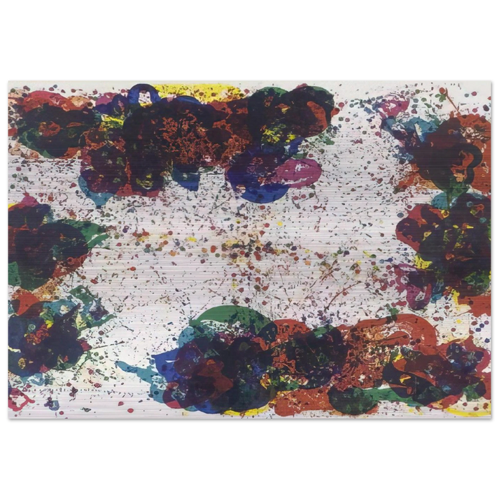 Coral Lyre Nine - Sam Francis Brushed Aluminum Print - 70x100 cm / 28x40 inches | Sam Francis Aluminum Print | Sam Francis Prints