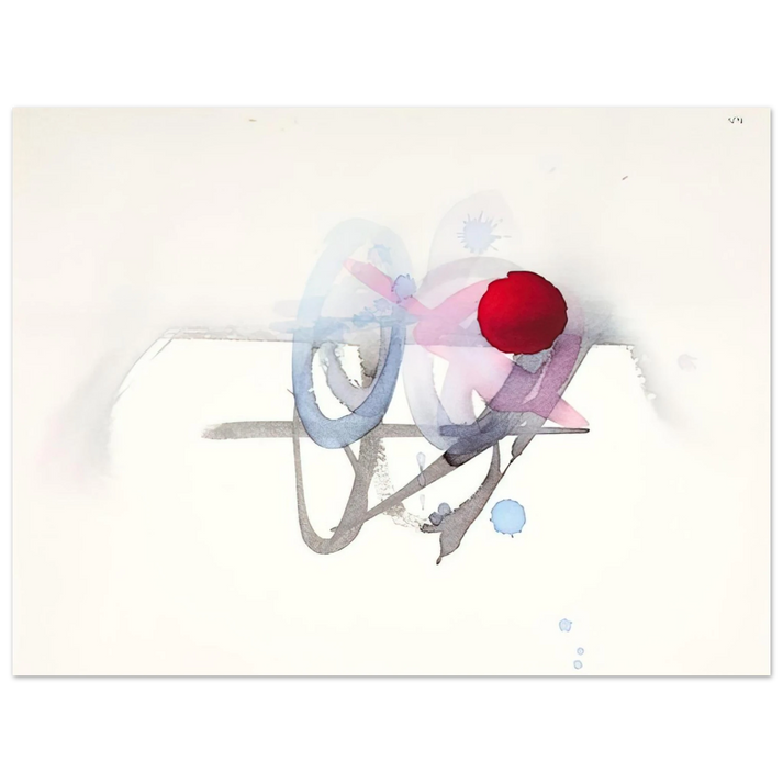 Luis Feito - UNTITLED RED BLACK PINK AND BLUE 75x100 cm / 30x40inches Fine Art Poster