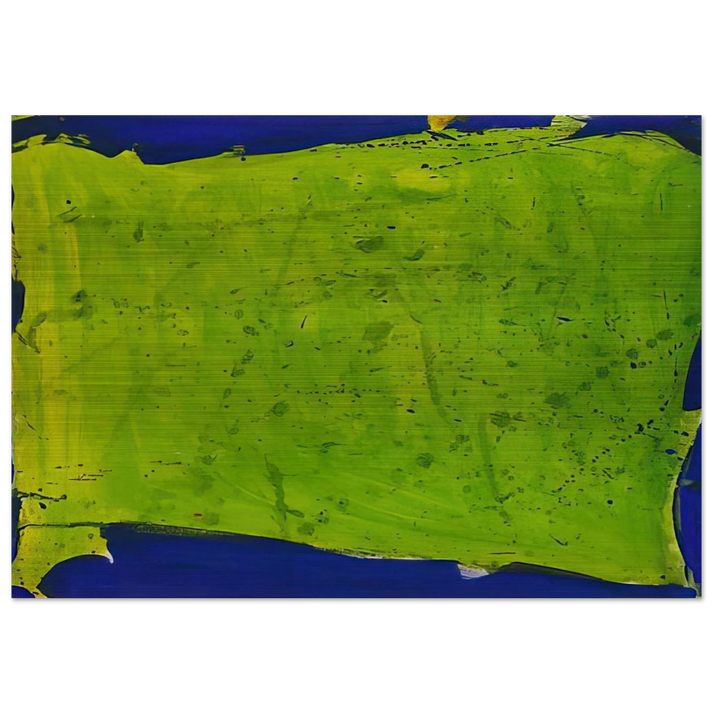 Untitled Blue-Green - Sam Francis Brushed Aluminum Print - 70x100 cm / 28x40 inches | Sam Francis Aluminum Print | Sam Francis Prints