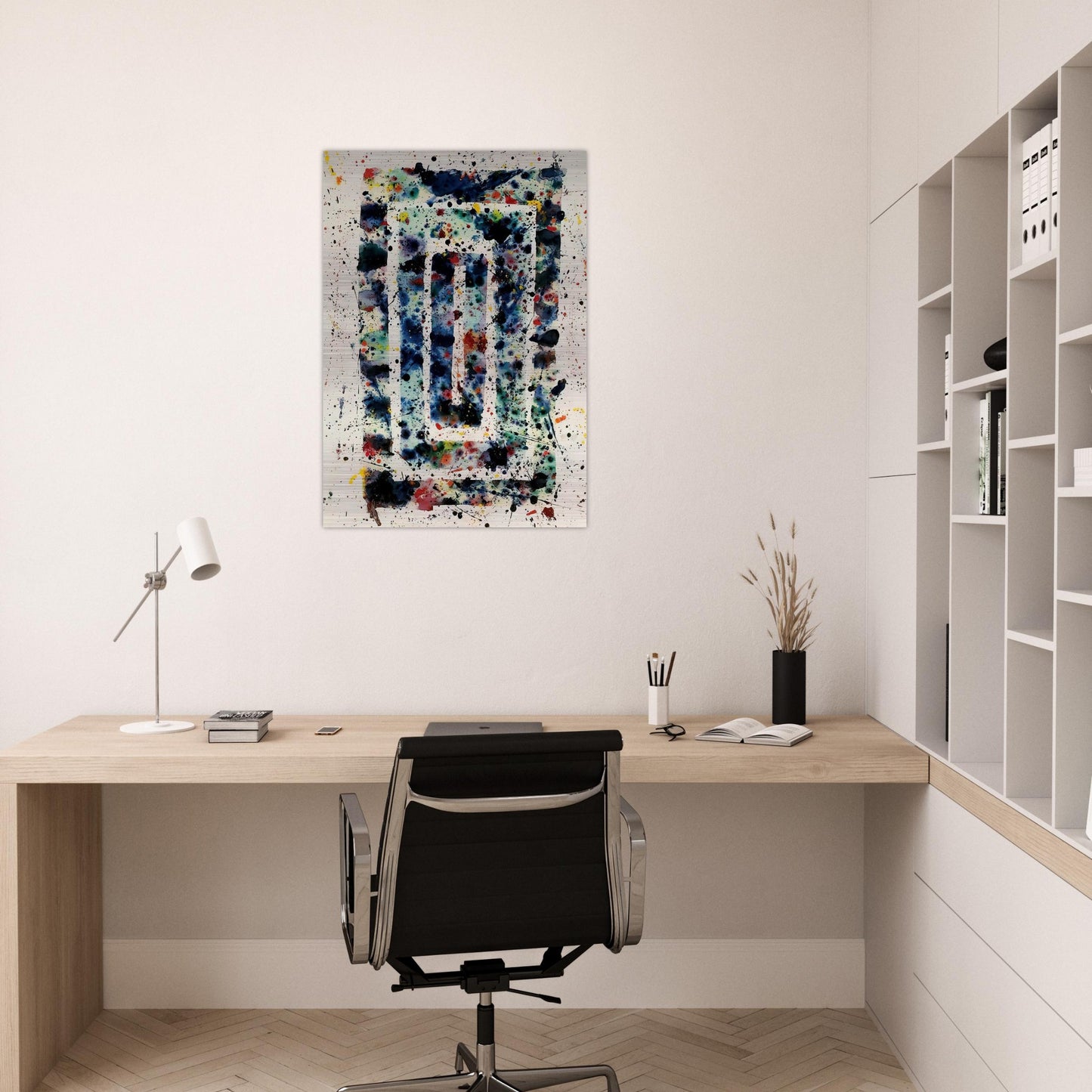 Untitled SF75-102 - Sam Francis Brushed Aluminum Print - 70x100 cm / 28x40 inches | Sam Francis Aluminum Print | Sam Francis Prints